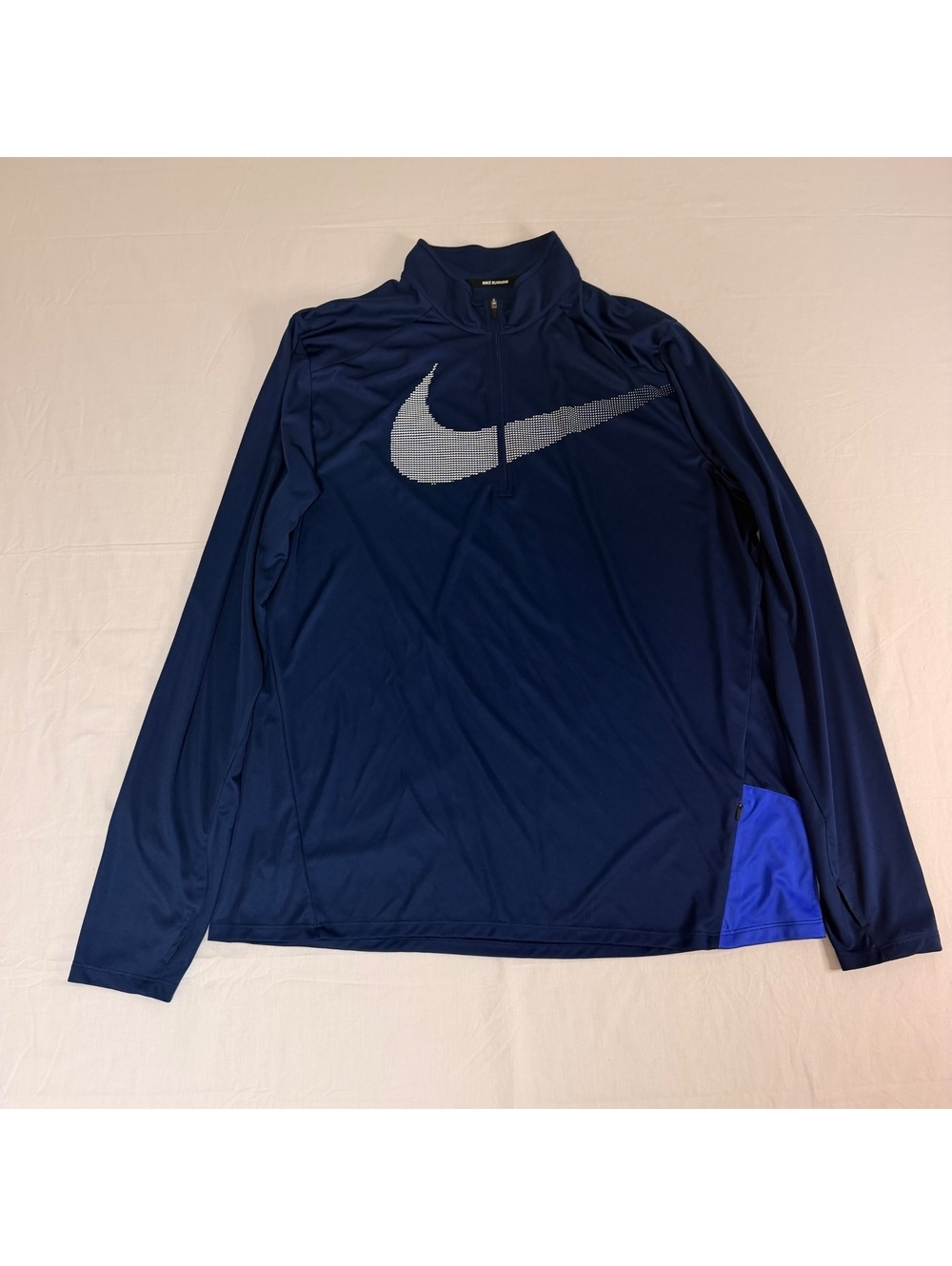 Nike Dri-FIT XXL Navy Blue Long Sleeve Running Shirt